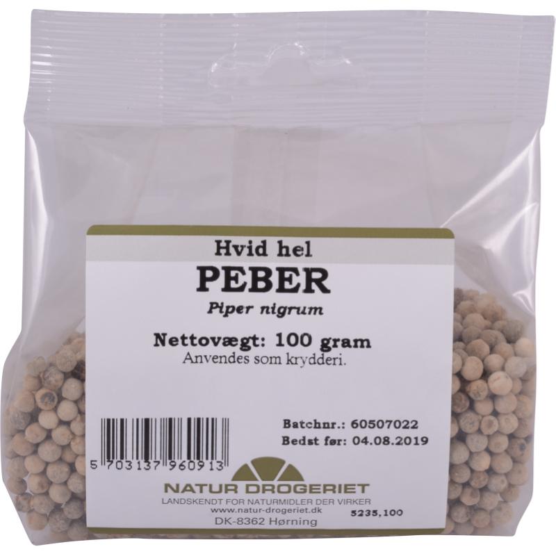 Peber, hvid, hel 100 g